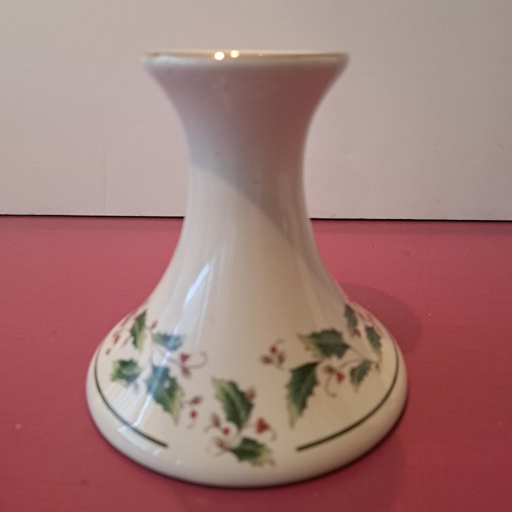 Fine China of Japan Holly Holiday Candle Holder